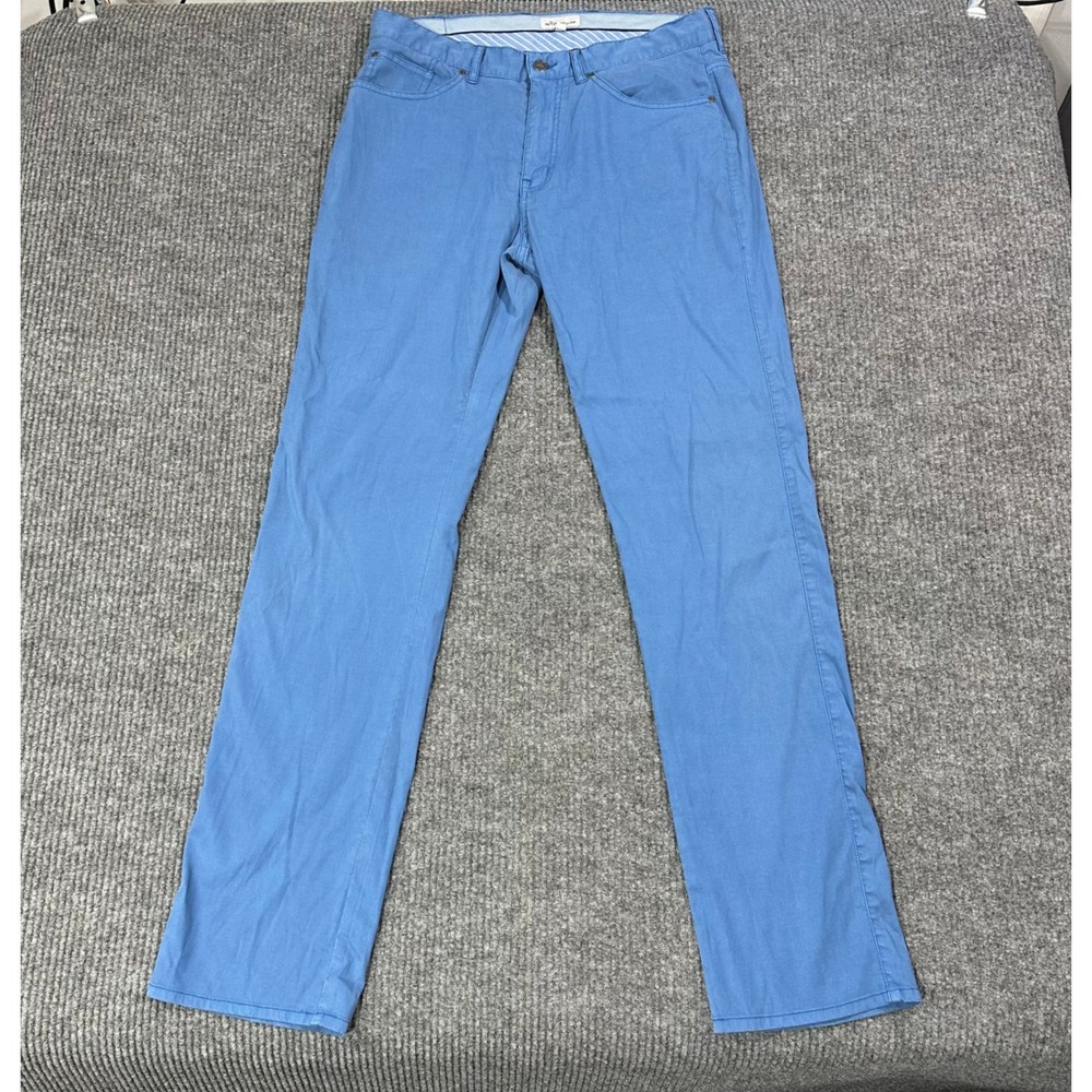 Peter Millar Pants Mens 34x34 Soft Touch 5-Pocket Straight Leg Cotton Twill Golf